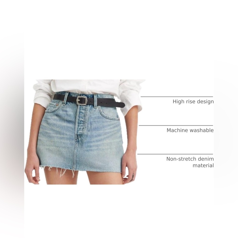 Levi's Light Blue High-Rise Mini Skirt